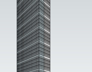超高层办公塔楼 L型平面