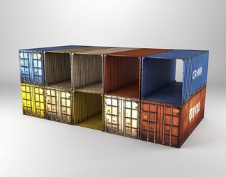集装箱3d模型下载【id:591549】
