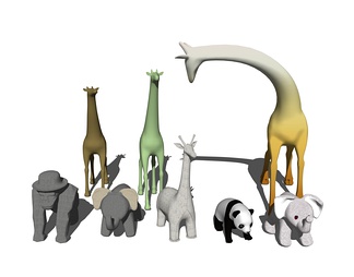动物动物雕塑公仔玩具