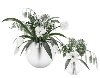 花瓶绿植 装饰植物 玻璃花瓶
