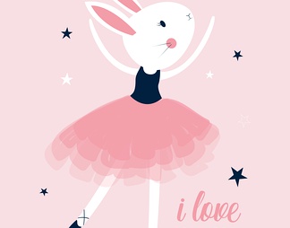 跳芭蕾舞的兔子