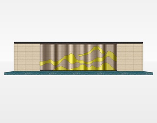 山水景墙su模型下载【id:639154】