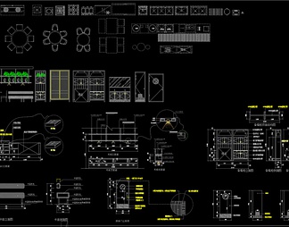 餐饮系列cad模块