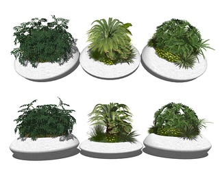 植物盆栽 植物盆栽SU模型下载【ID:639799】