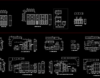衣柜、书柜、衣帽柜、酒柜 CAD图集