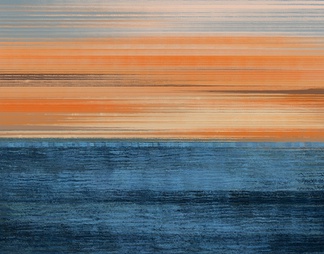  清新抽象  大海风景 装饰画