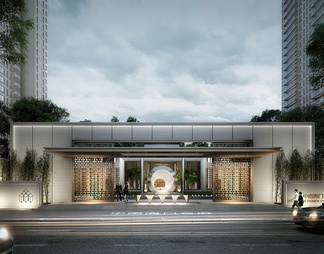 售楼处示范区 售楼处示范区SU模型下载【ID:730725】