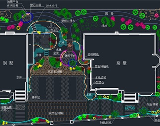 别墅庭院景观设计平面图