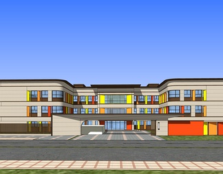 幼儿园 幼儿园SU模型下载【ID:732429】