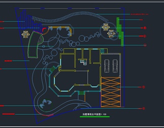 别墅庭院景观设计平面图 施工图