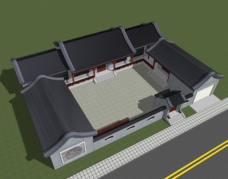 四合院 四合院SU模型下载【ID:733692】