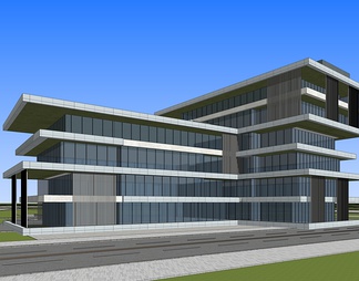 办公楼 办公楼SU模型下载【ID:733638】