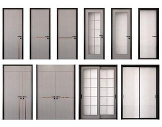 单开门子母门su模型下载【id:735405】