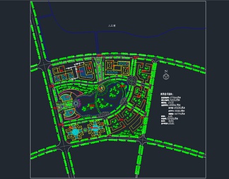 某综合区总平面景观设计图