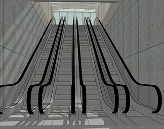 地铁出入口 扶手电梯