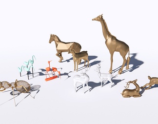 动物雕塑 长颈鹿