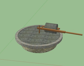 石磨 石磨SU模型下载【ID:744402】