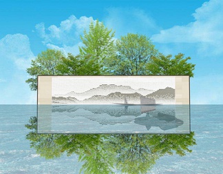 雕塑水景墙镜面水池