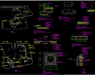 汀步大样 景观大样图 树池大样 道路大样 台阶大样 通用景观详图 施工图