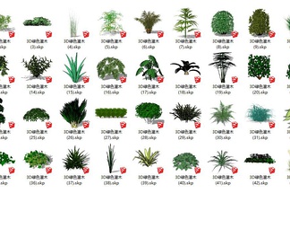 3D灌木 绿色灌木（44个）