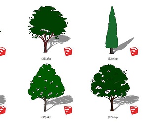 2D手绘树木 2D景观树