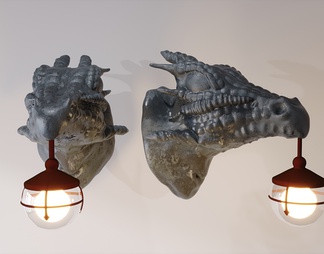 恐龙动物壁灯装饰