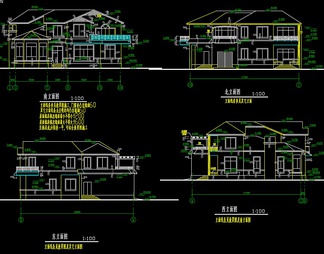 全套别墅施工图