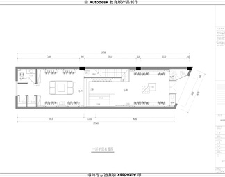 层高6米的上下层服装店施工图CAD