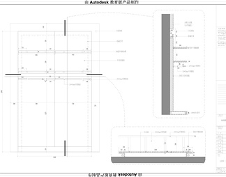 层高6米的上下层服装店施工图CAD