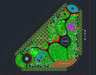 三角岛景观绿化设计