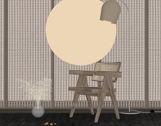 餐椅装饰画灯具组合