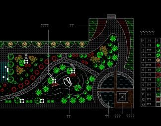 别墅庭院 屋顶花园CAD施工图