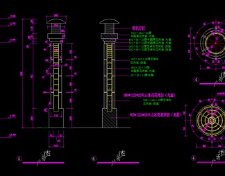 景观灯柱CAD施工图