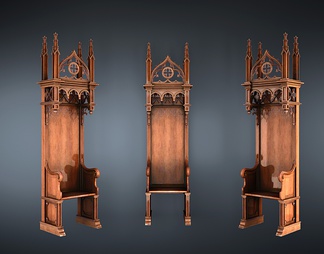 原木教堂椅
