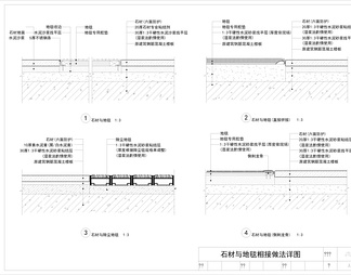 石材各类型施工工艺节点CAD详图