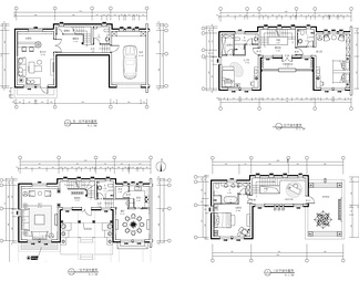 四层别墅样板房CAD全套施工图