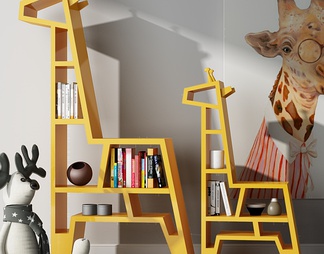 长颈鹿造型儿童书架