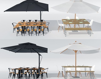 户外桌椅组合遮阳伞