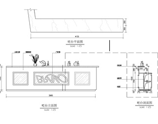 品诺西餐咖啡厅CAD施工图