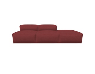 现代红色布艺沙发