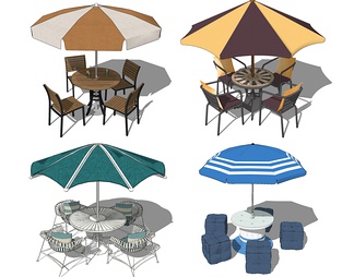 户外太阳伞桌椅