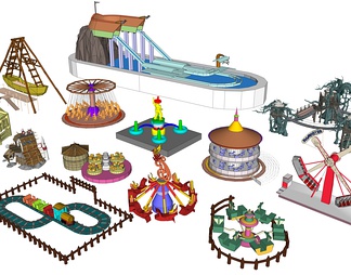 儿童游乐园、游乐场活动设施设、器材