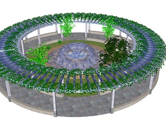 植物圆形廊