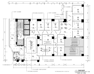 500㎡儿童培训机构CAD施工图   培训学校  早教  教育机构  机器人培训 编程培训