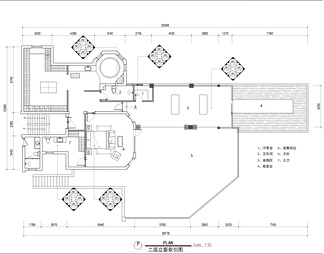 保利5层别墅CAD施工详图  家装  茶室 健身房 酒窖