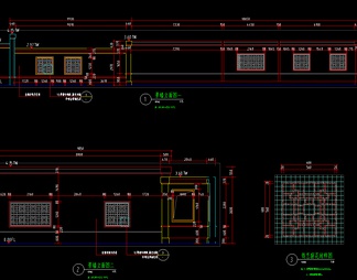 景墙施工图 景墙大样 景墙详图 景墙节点