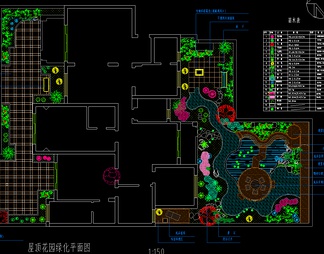 花园平面图 屋顶花园平面图 花园平面图 景观平面图