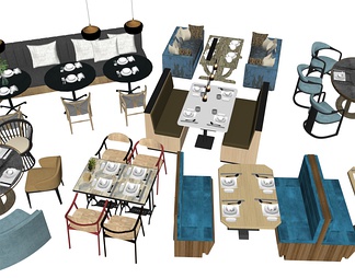沙发餐桌椅组合、茶桌椅、饭店餐桌、客厅餐桌、餐桌、饭桌