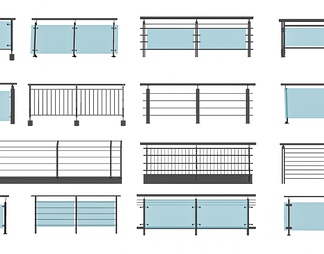 玻璃护栏 玻璃栏杆 栏杆 扶手