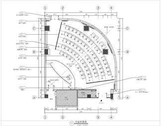 150㎡大会议室CAD施工图 会议室布线 暗门隐藏门